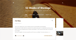 Desktop Screenshot of 52weeksofwordage.com
