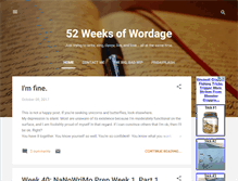 Tablet Screenshot of 52weeksofwordage.com